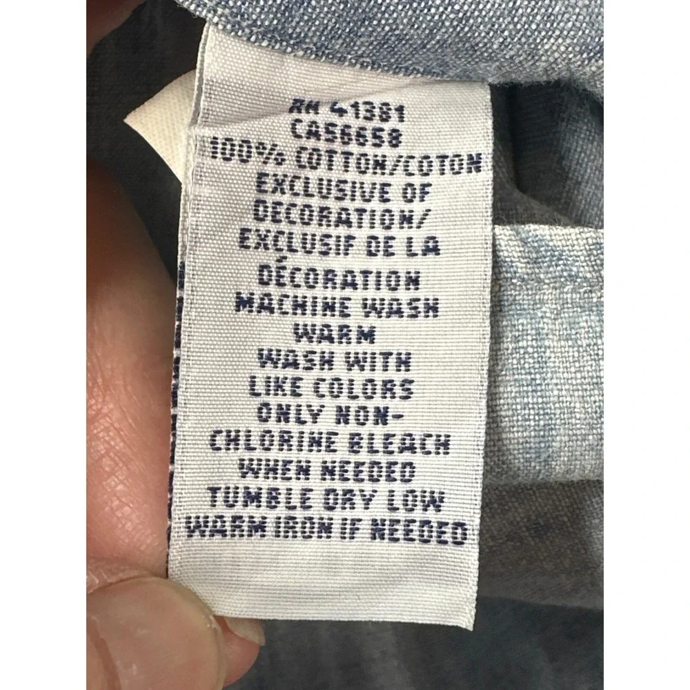 Vintage Polo Ralph Lauren Shirt Mens XL Chambray Oxford Pony Button Down Cotton - Picture 7 of 9